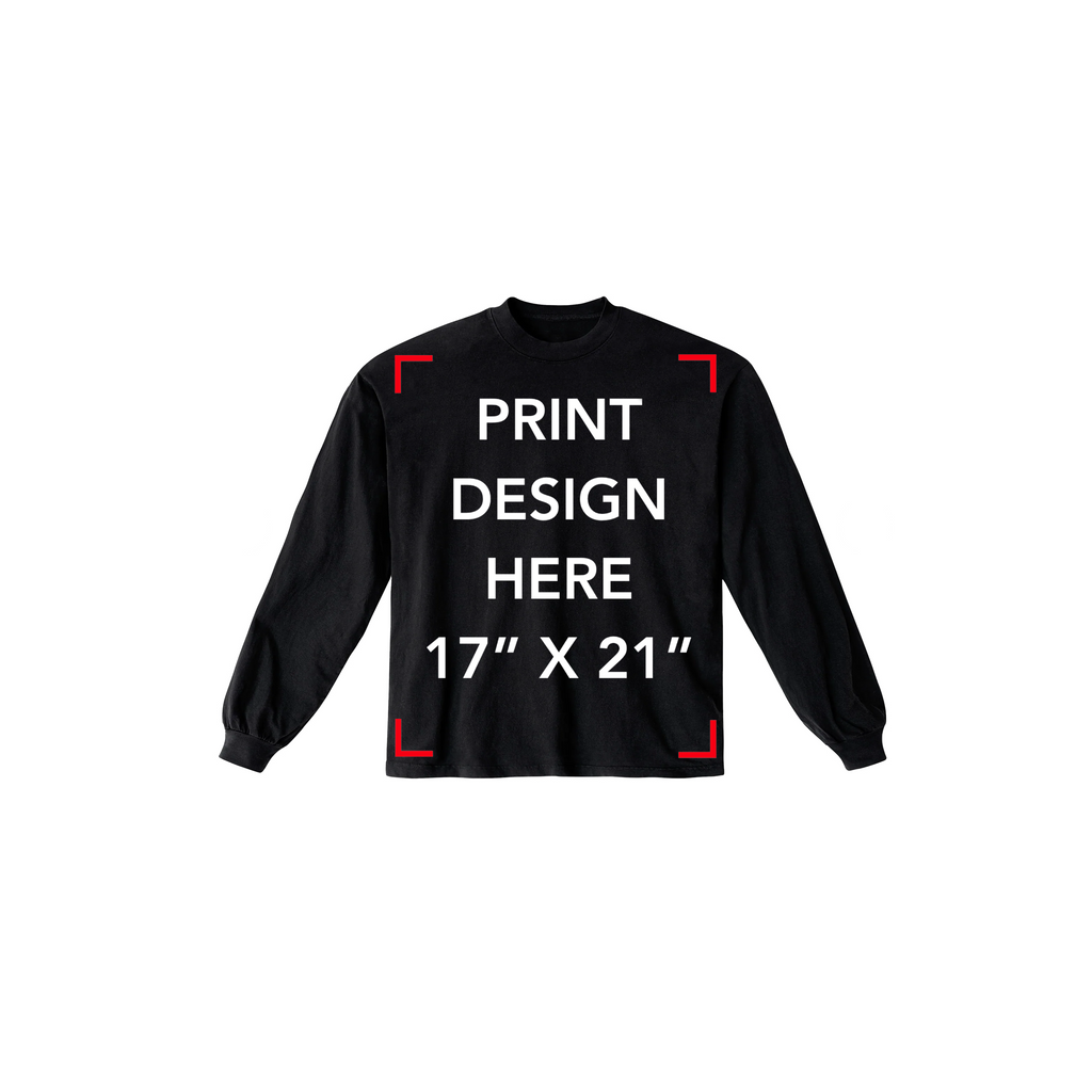 SHAKAWEAR BLACK LONGSLEEVE (FRONT & BACK PRINT )