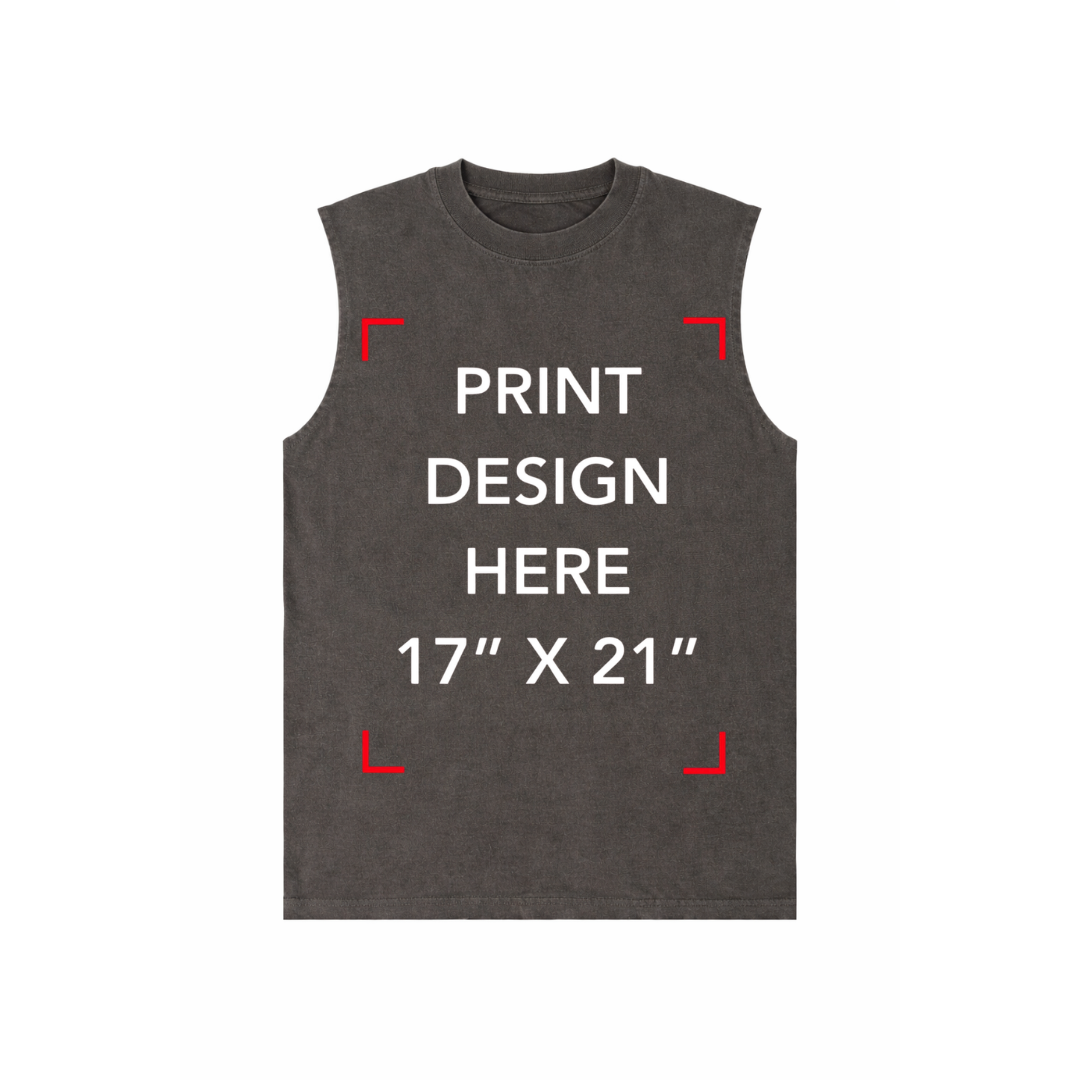 SHAKAWEAR SHADOW MUSCLE TEE (FRONT PRINT)